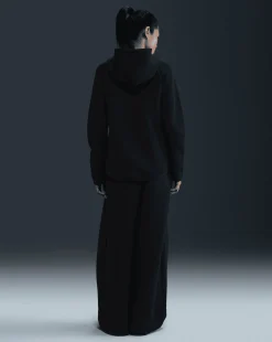 Felpa con cappuccio e zip a tutta lunghezza - Tech Fleece Nero Donna