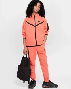 Felpa con cappuccio e zip a tutta lunghezza - Tech Fleece Rosa Bambina