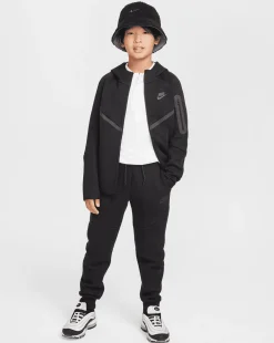 Felpa con cappuccio e zip a tutta lunghezza Tech Fleece Nero Bambino
