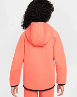 Felpa con cappuccio e zip a tutta lunghezza - Tech Fleece Rosa Bambina