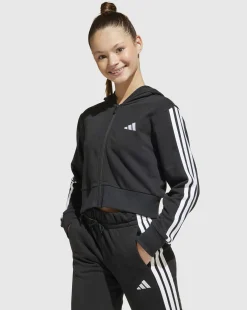 Felpa con cappuccio Essentials Full-Zip Junior Nero Bambina