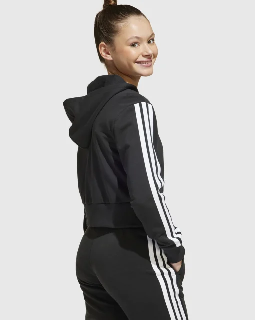 Felpa con cappuccio Essentials Full-Zip Junior Nero Bambina