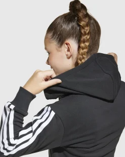 Felpa con cappuccio Essentials Full-Zip Junior Nero Bambina