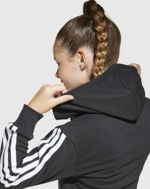 Felpa con cappuccio Essentials Full-Zip Junior Nero Bambina
