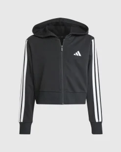 Felpa con cappuccio Essentials Full-Zip Junior Nero Bambina