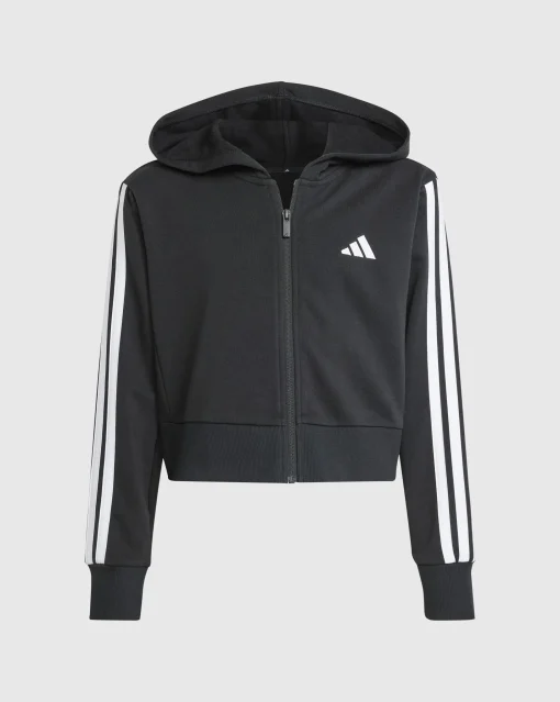 Felpa con cappuccio Essentials Full-Zip Junior Nero Bambina