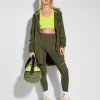 Felpa Con Cappuccio Full Zip C-Tech Verde Donna