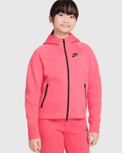 Felpa con cappuccio Full Zip Tech Fleece Rosa Bambina