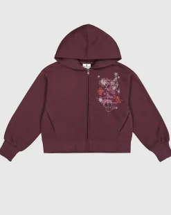 Felpa Con Cappuccio Full Zip Emotional Dance Viola Bambina