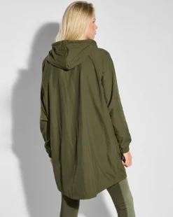 Felpa Con Cappuccio Full Zip C-Tech Verde Donna