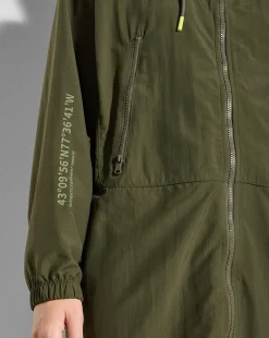 Felpa Con Cappuccio Full Zip C-Tech Verde Donna