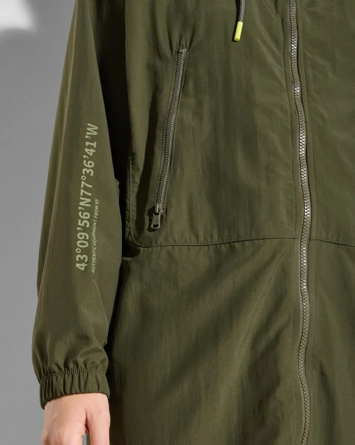 Felpa Con Cappuccio Full Zip C-Tech Verde Donna