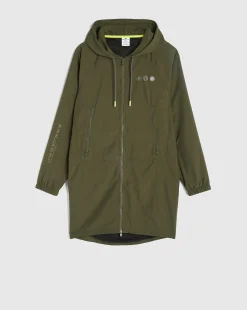 Felpa Con Cappuccio Full Zip C-Tech Verde Donna