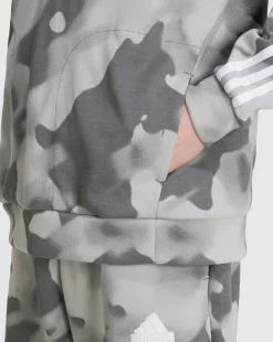 Felpa con cappuccio Future Icons Camo Printed Verde Bambino