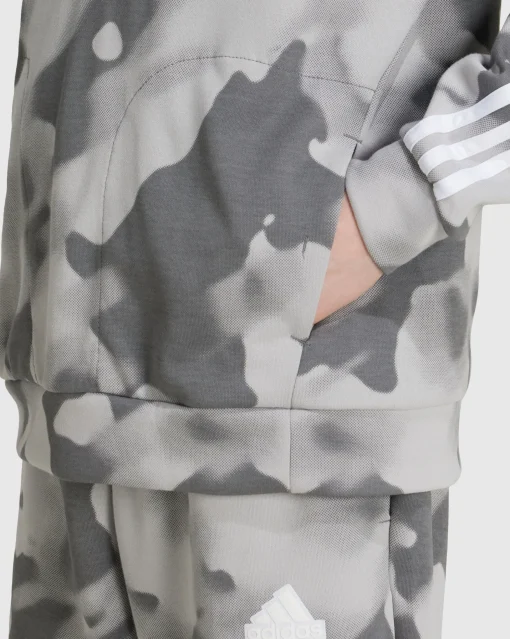 Felpa con cappuccio Future Icons Camo Printed Verde Bambino