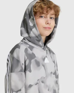 Felpa con cappuccio Future Icons Camo Printed Verde Bambino