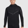 Felpa con cappuccio Windrunner e zip a tutta lunghezza Nero Uomo