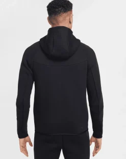 Felpa con cappuccio Windrunner e zip a tutta lunghezza Nero Uomo