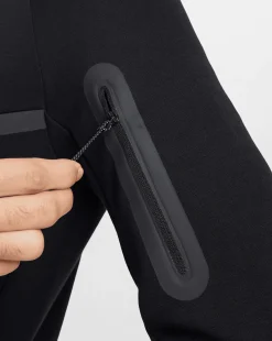 Felpa con cappuccio Windrunner e zip a tutta lunghezza Nero Uomo