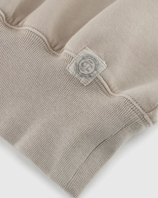 Felpa con collo medio-alto e lavaggio vintage Marrone Donna