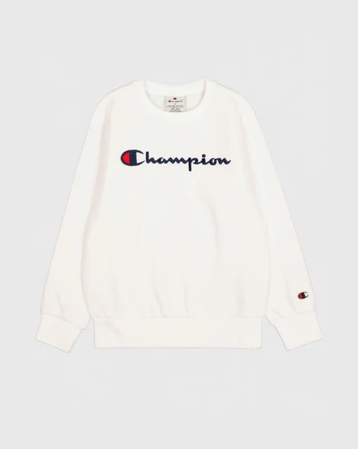 Felpa con logo grande Bianco Bambino