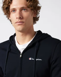 Felpa Full-Zip Con Cappuccio Icons Blu Uomo