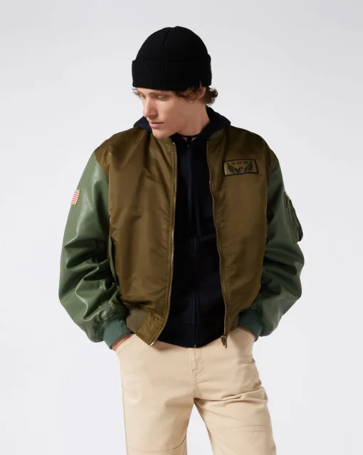 Felpa Full-Zip Con Cappuccio Icons Blu Uomo