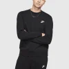 Felpa Girocollo Club Fleece Nero Uomo