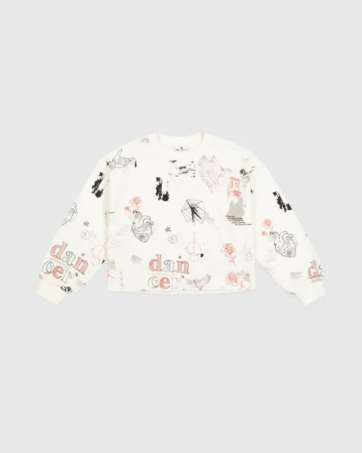 Felpa grafica Bianco Bambina