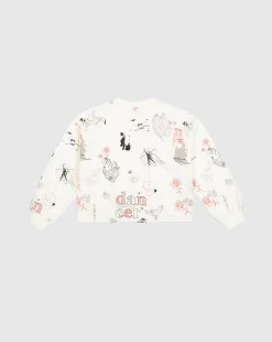 Felpa grafica Bianco Bambina