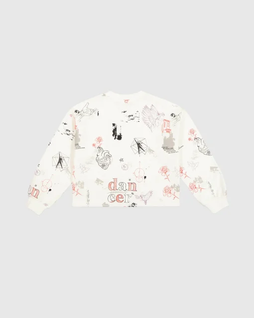 Felpa grafica Bianco Bambina