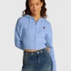 Felpa in maglia intrecciata con zip Blu Donna
