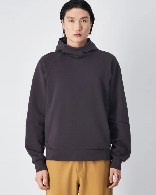Felpa Interlock con cappuccio Nero Uomo