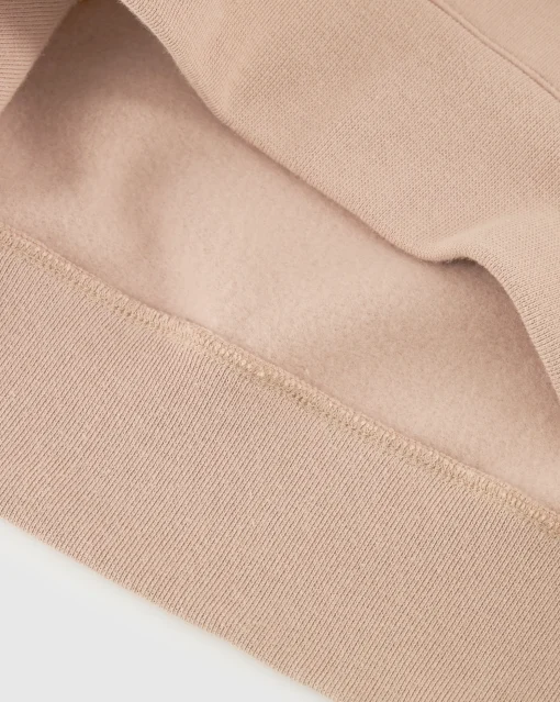 Felpa Slim Fit con cappuccio con logo grande Marrone Donna
