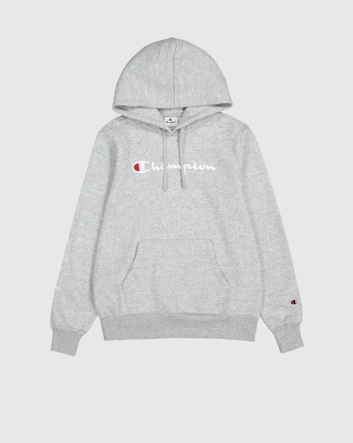 Felpa Slim Fit con cappuccio con logo grande Grigio Donna