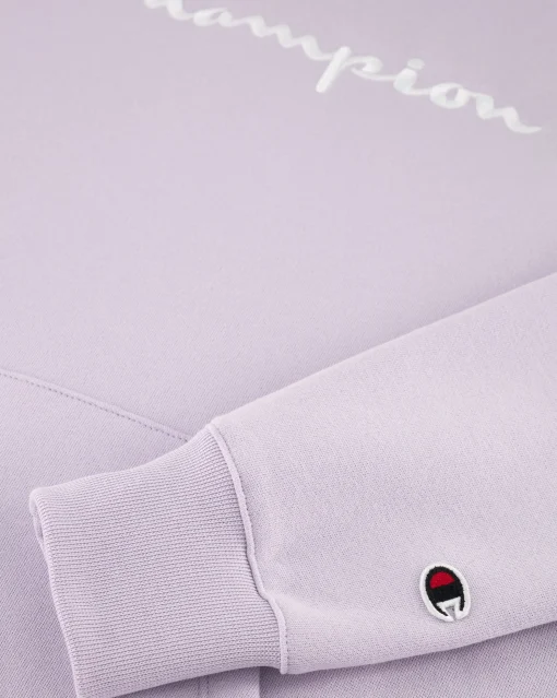 Felpa Slim Fit con cappuccio con logo grande Viola Donna