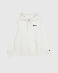 Felpa Slim Fit con cappuccio con logo piccolo Bianco Donna