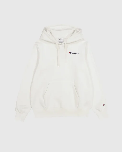 Felpa Slim Fit con cappuccio con logo piccolo Bianco Donna