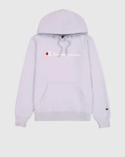 Felpa Slim Fit con cappuccio con logo grande Viola Donna