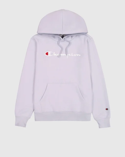 Felpa Slim Fit con cappuccio con logo grande Viola Donna