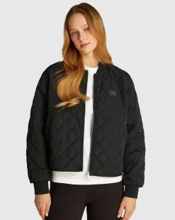 Giacca bomber trapuntata taglio relaxed Nero Donna