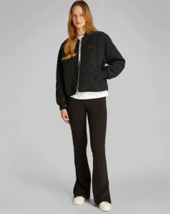 Giacca bomber trapuntata taglio relaxed Nero Donna