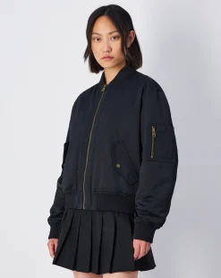 Giacca Bomber Utility Nero Donna