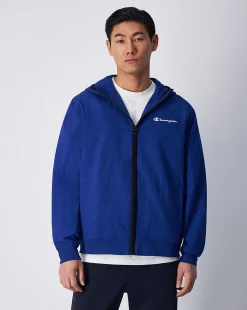 Giacca Con Cappuccio Full-Zip Blu Uomo
