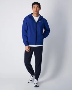 Giacca Con Cappuccio Full-Zip Blu Uomo