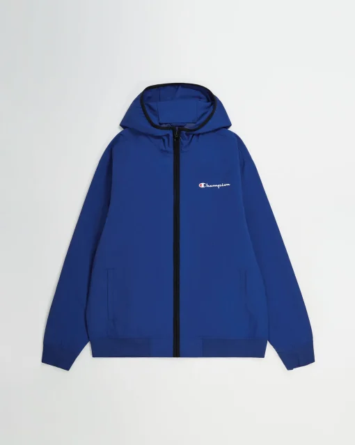 Giacca Con Cappuccio Full-Zip Blu Uomo