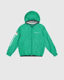 Giacca Con Cappuccio Outdoor Verde Bambino