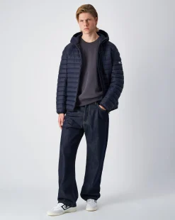 Giacca Con Cappuccio Outdoor Blu Uomo