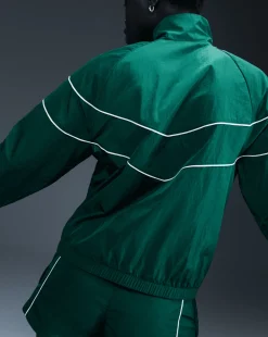 Giacca in tessuto UV dal Fit Ampio con Zip Verde Donna