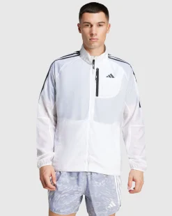 Giacca Own the Run 3-Stripes Packable Bianco Uomo